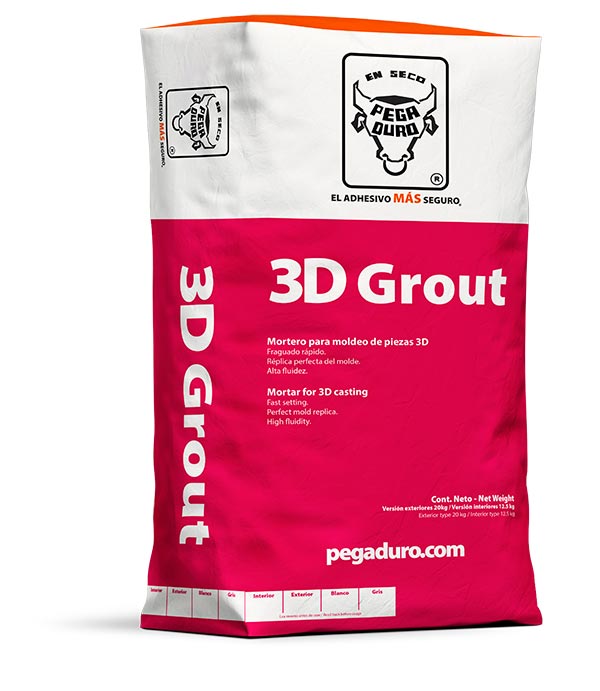3D GROUT EXTERIORES GRIS CLARO 20KG