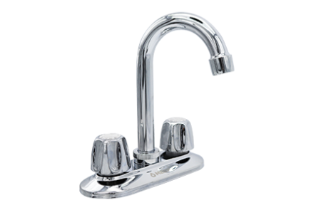 MEZCLADORA P/LAVABO CUERPO LATON/ MAN. ZINC   Modelo: MZL412C