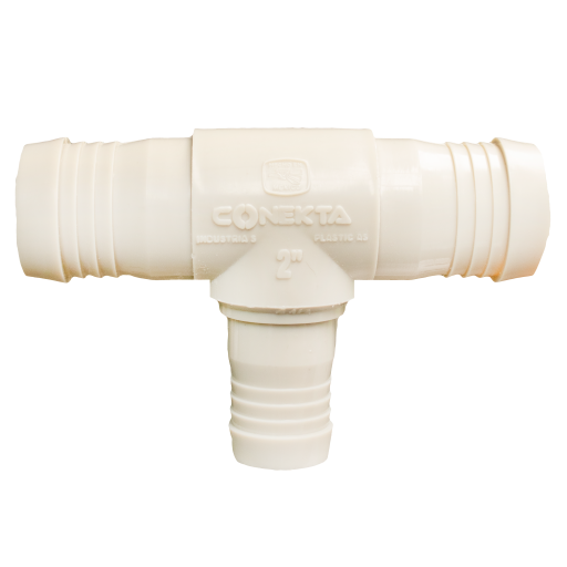 TEE REDUCIDA INSERCION PLASTICO 2 X 1/2   Modelo: T18
