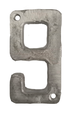 NUMERO DE ALUMINIO SATINADO 9