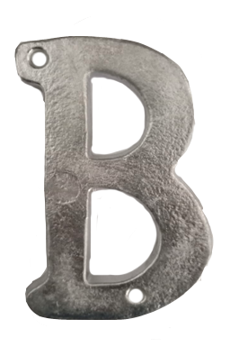 LETRA DE ALUMINIO SATINADO B