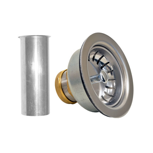 CONTRACANASTA PARA FREGADERO FACIL INSTALACION CON TUERCA DE LATON Y CON TUBO ACERO INOXIDABLE