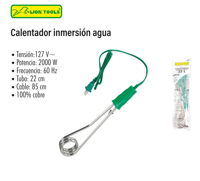 CALENTADOR INMERSION AGUA #9 - 4555
