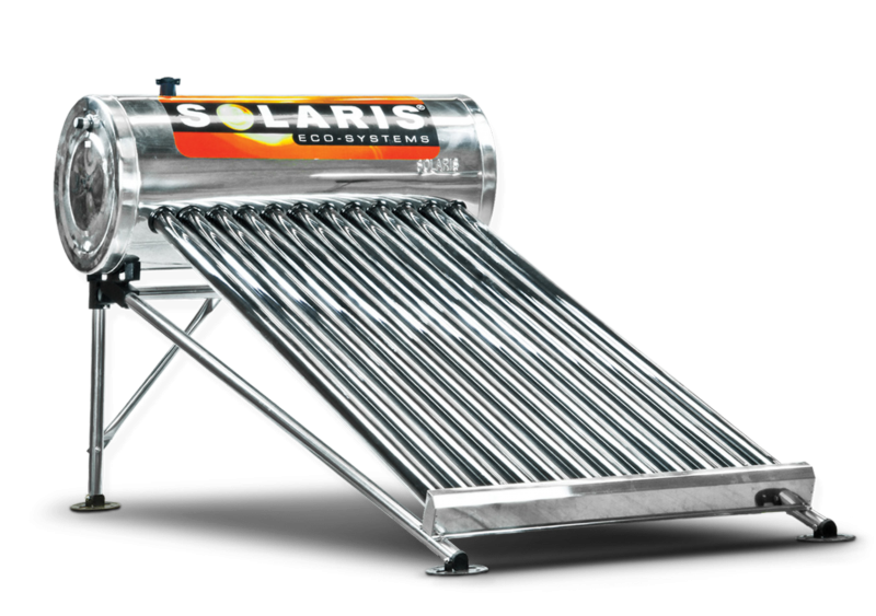 CALENTADOR PREZURIZADOS ACERO INOX. 12 TUBOS (4-5 PERSONAS) SOLARIS
