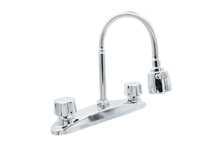 MEZCLADORA P/FREGADERO FLEXIBLE LATON/MAN. ZINC   Modelo: MZF811FC