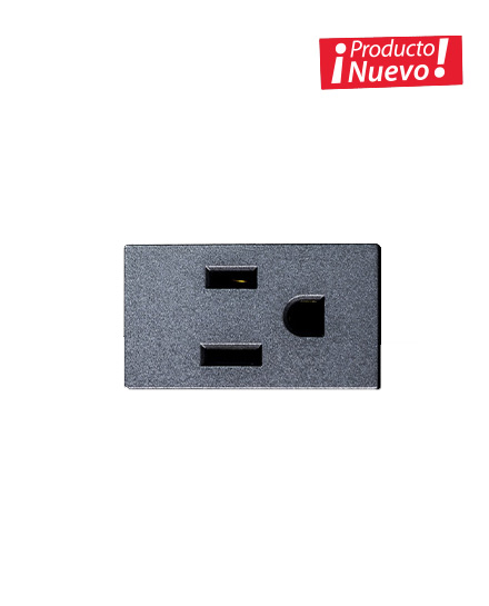 RECEPTACULO POLARIZADO SENCILLO CON TIERRA 1 MODULO