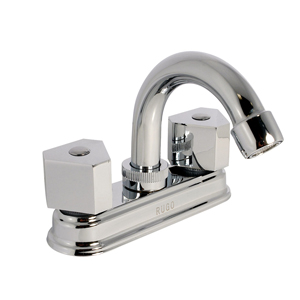 MEZCLADORA PARA LAVABO DE 10 CM  CIERRE 90° ACABADO CROMO MANERAL RHIN  Modelo: 24-TR