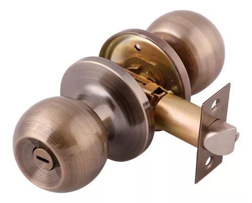 CERRADURA BARZA TUBULAR RANURA-BOTON LATON ANTIGUO