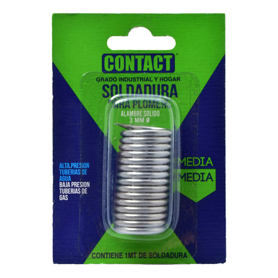 SOLDADURA CONTACT VERDE MEDIA-MEDIA 1 MT