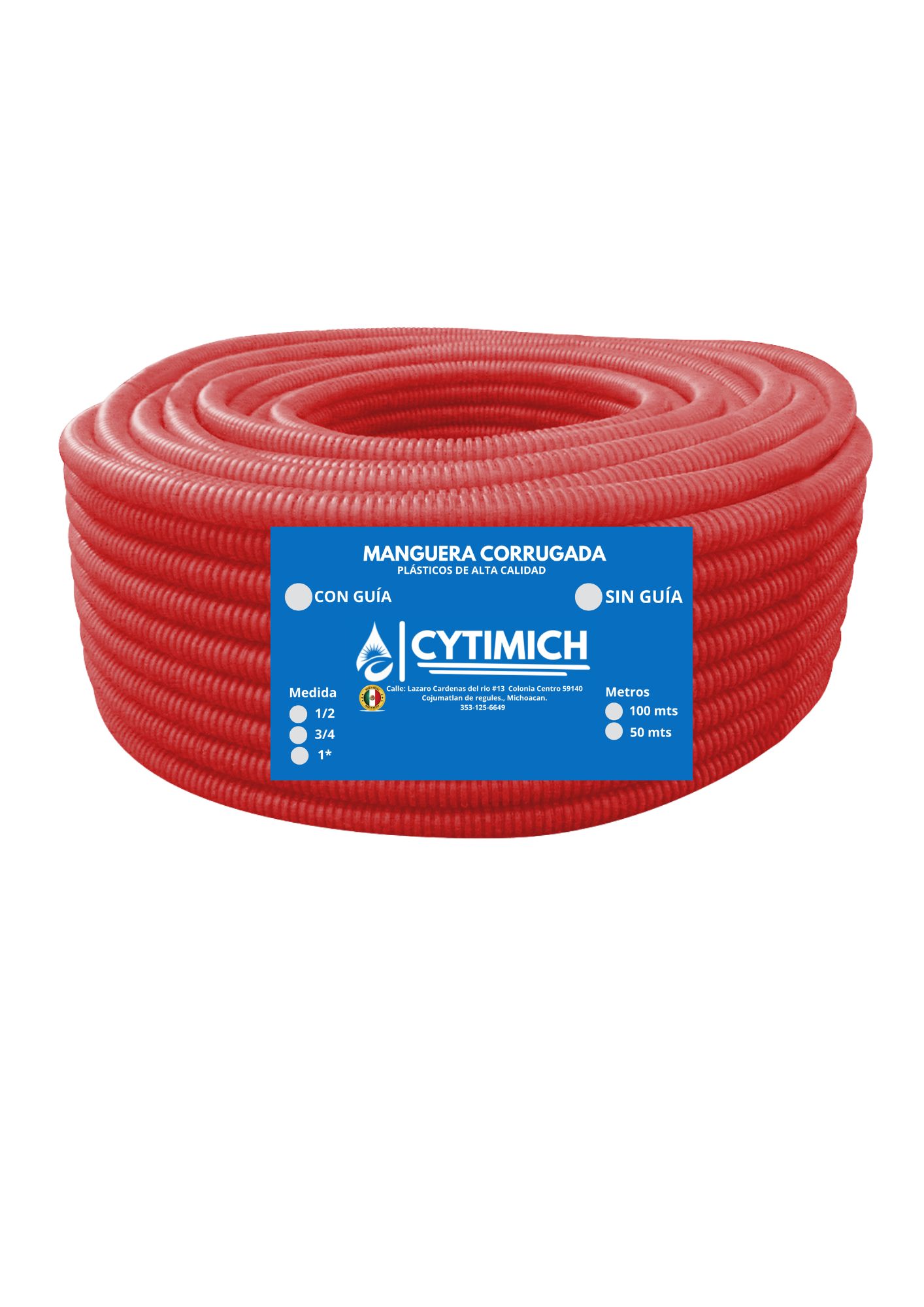 MANGUERA CORRUGADA CON GUIA DE 1 X 50 MTS - ECONODUCTO/ECOREFLEX 610-RC01-OR
