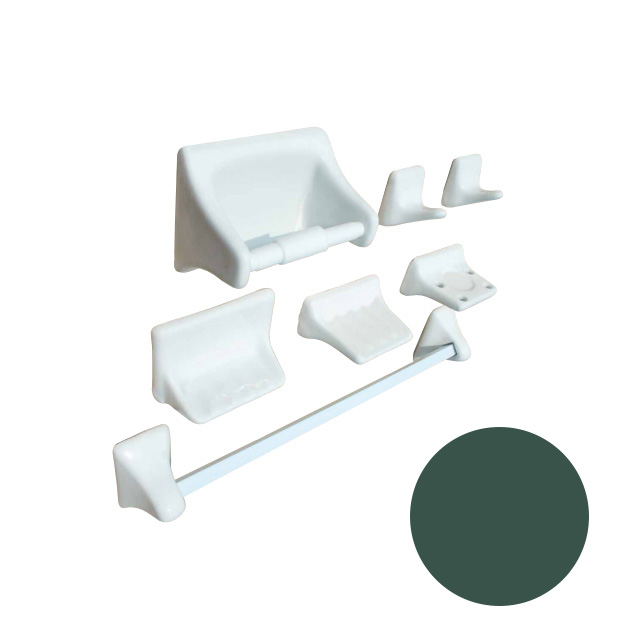 JUEGO DE ACCESORIOS DE CERAMICA VERDE JADE *AGOTAR EXISTENCIAS*