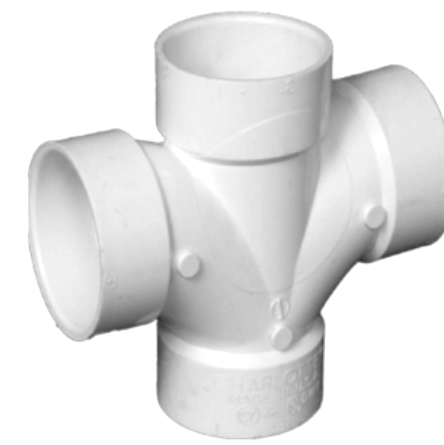 TEE DOBLE  PVC 4 X 4 X 4 X 4