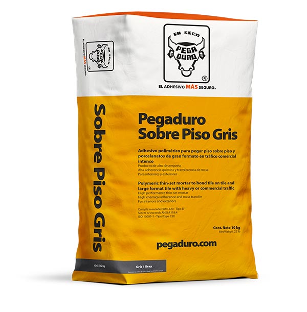 PEGADURO SOBRE PISO GRIS