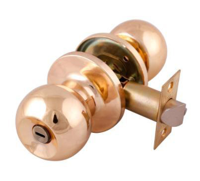 CERRADURA BARZA TUBULAR RANURA-BOTON LATON BRILLANTE