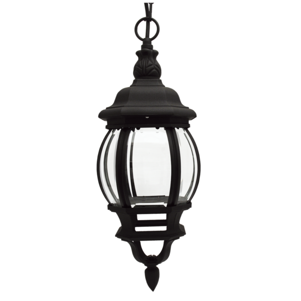 LUMINARIO EXTERIOR COLONIAL SUSPENDIDO NEGRO