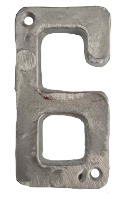 NUMERO DE ALUMINO SATINADO 6