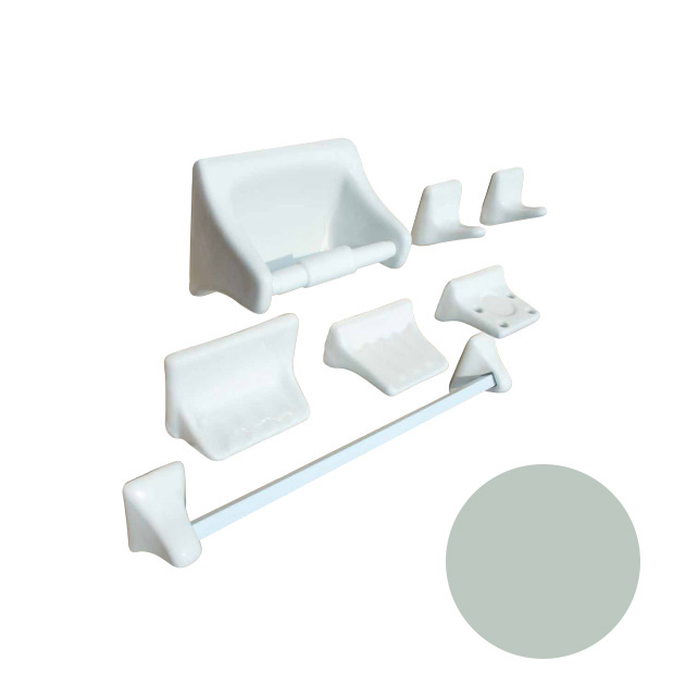 JUEGO DE ACCESORIOS DE CERAMICA GRIS
