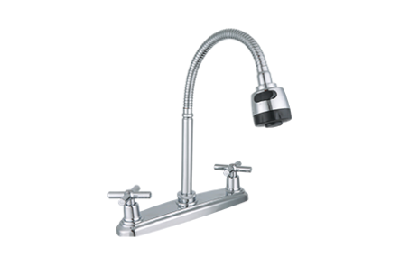 MEZCLADORA P/FREADERO FLEXIBLE CUERPO LATON/MAN. ABS  Modelo: MZF8121FC