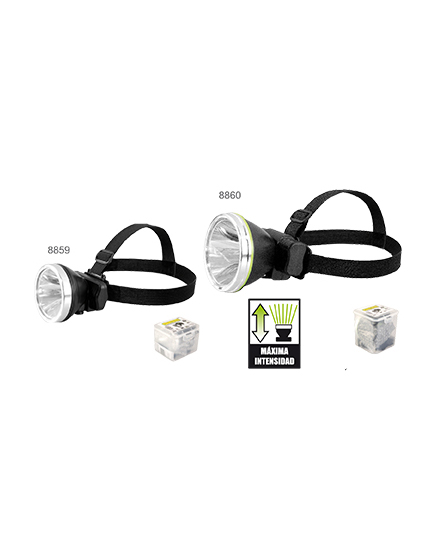 LINTERNA RECARGABLE CABEZA 460LM 5W LITIO ALUM.  Modelo: 8859