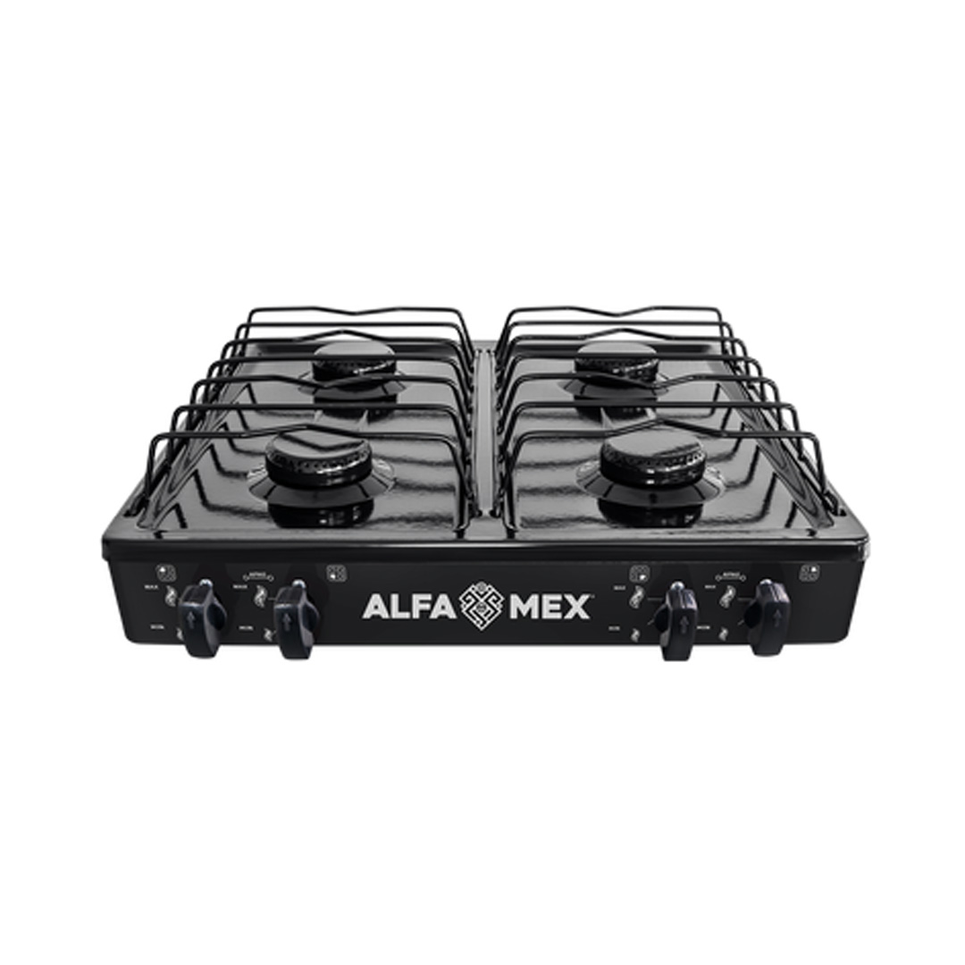 PARRILLA DE GAS 4 QUEMADORES PORCELANIZADA