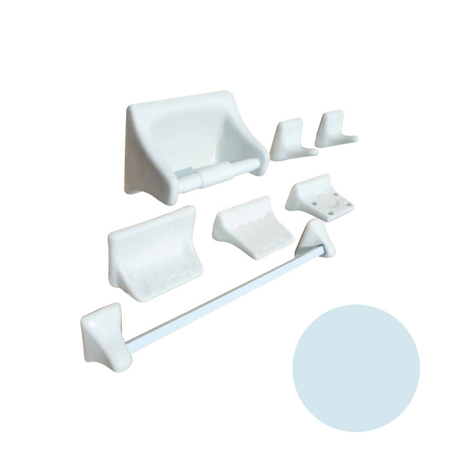JUEGO DE ACCESORIOS DE CERAMICA AZUL CIELO *AGOTAR EXISTENCIAS*
