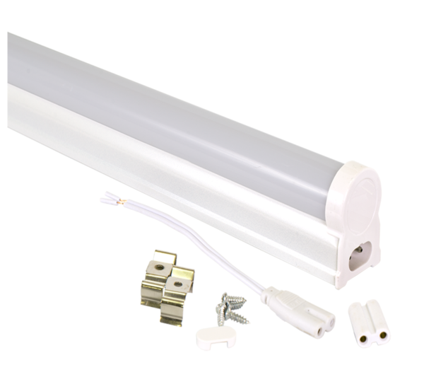 TUBO DE LED CON BASE T8 18W 6500K 120CM CUBIERTA BLANCA