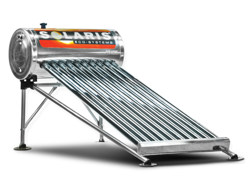 CALENTADOR SOLAR ACERO INOX. 10 TUBOS 100LTS (3 PERSONAS) SOLARIS