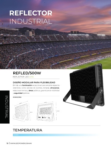 REFLECTOR LED SUPER POTENTE 500W 20,000 HRS LUZ FRIA
