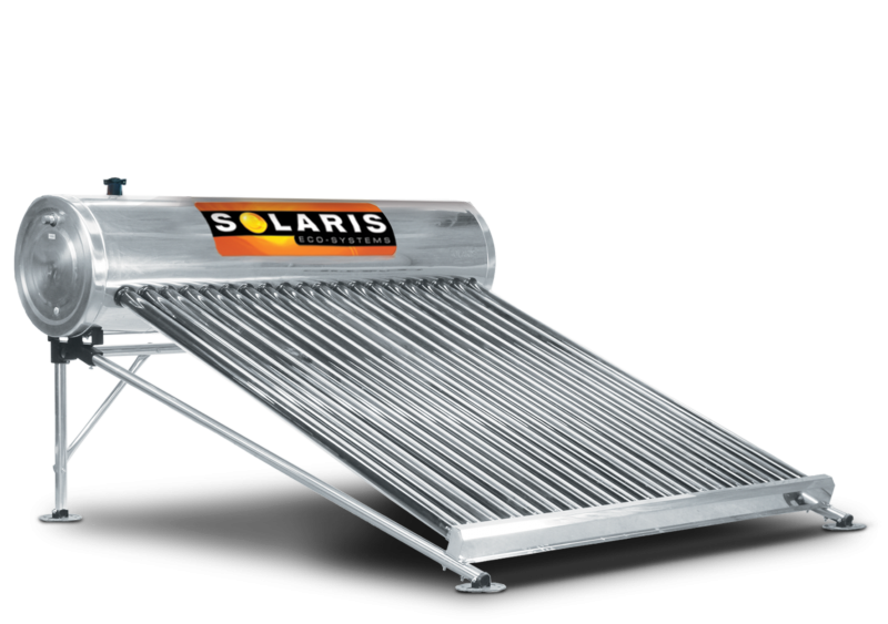 CALENTADOR SOLAR ACERO INOX. 20 TUBOS 168LTS (6-7 PERSONAS) SOLARIS