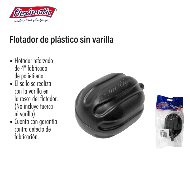 FLOTADOR PLASTICO S/VARILLA 4