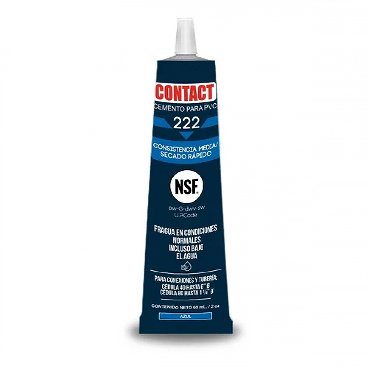 CEMENTO PARA PVC 222 CONTACT TUBITO 60ml CAJA