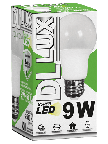 FOCO DL LUX 9W TIPO A LED A BULBO