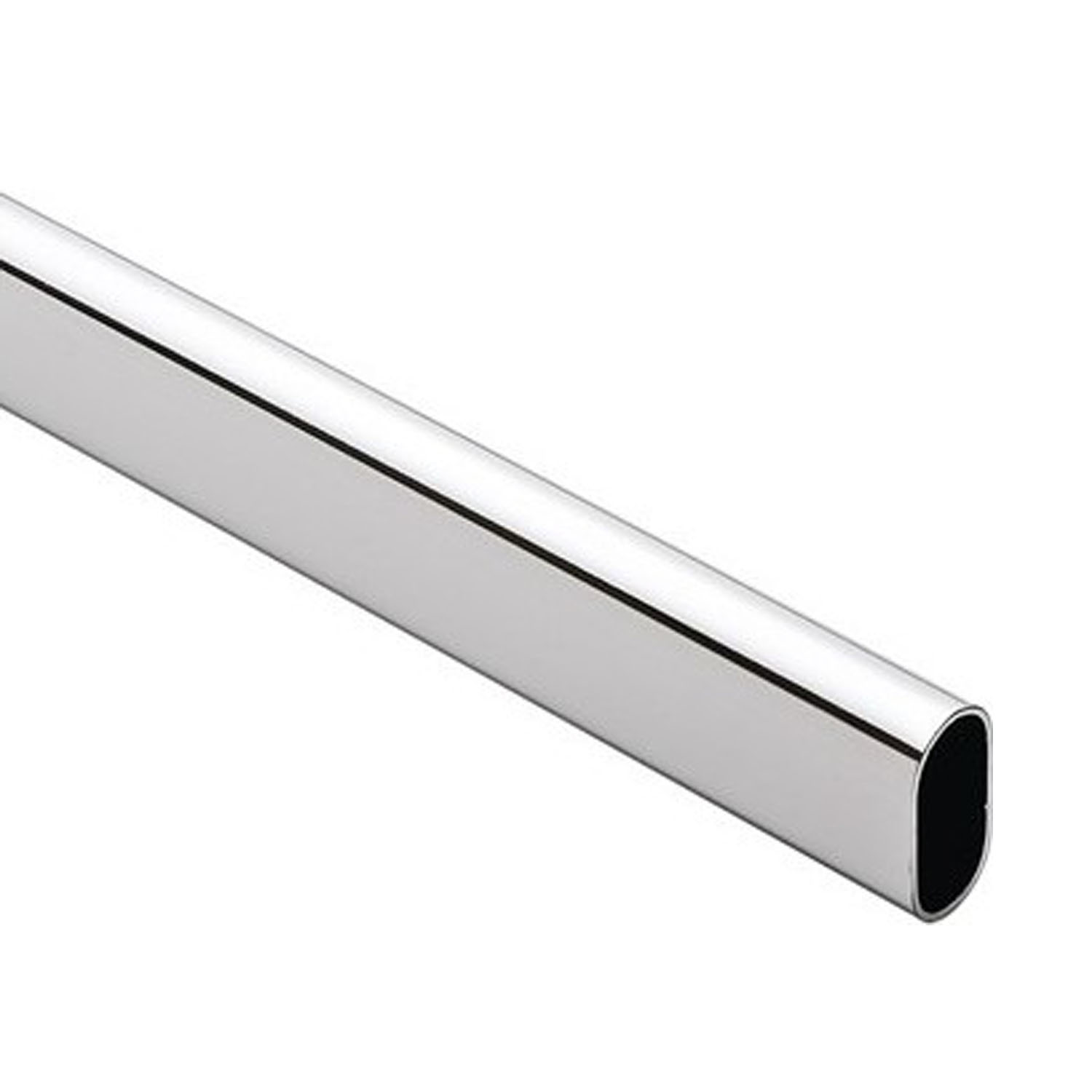 TUBO OVALADO DE 15 X 30 DE 6.10 MTS CROMADO