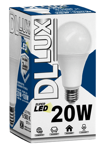 FOCO DL LUX 20W TIPO A LED A BULBO