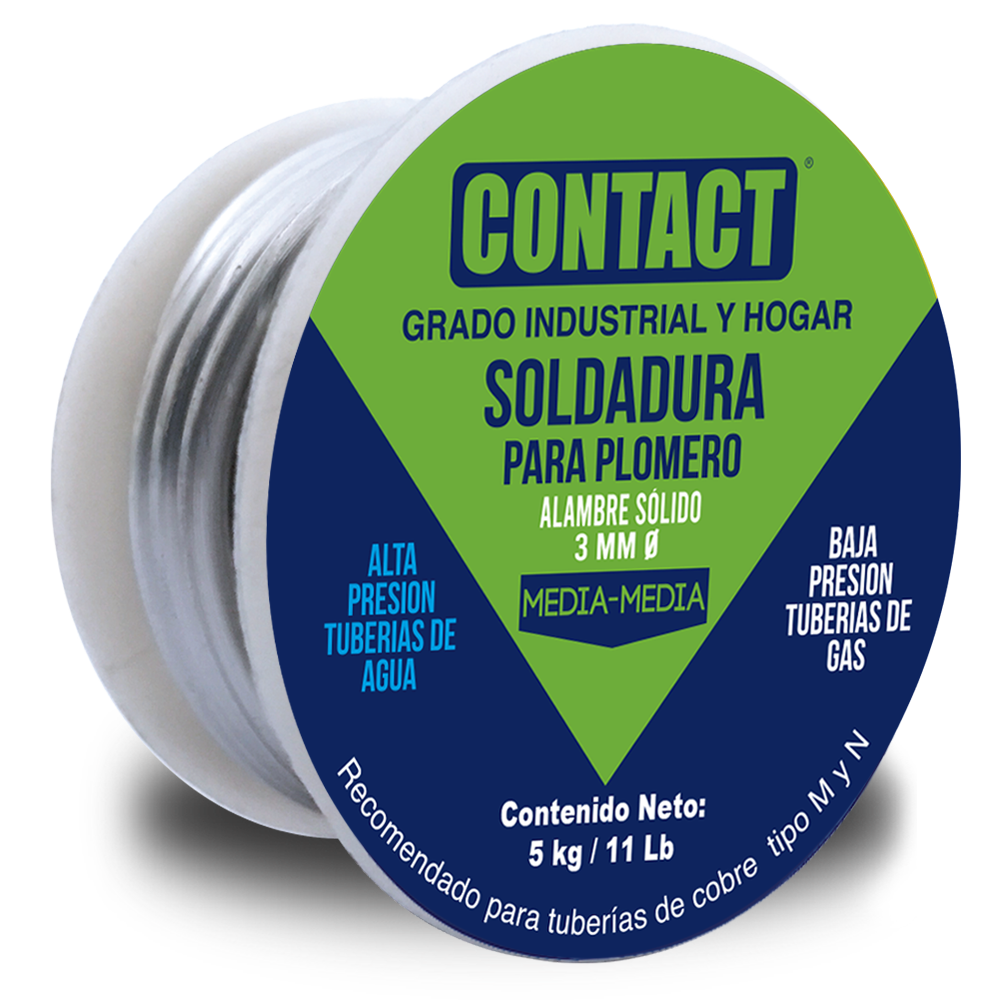 SOLDADURA CONTACT VERDE MEDIA-MEDIA 1lb. 454gr