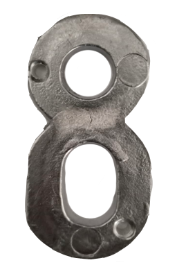 NUMERO DE ALUMINIO SATINADO 8