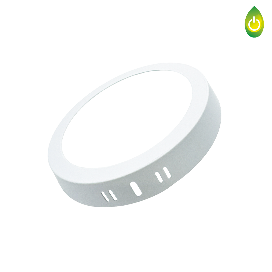 PLAFON LUMINARIO LED SOBRE PONER BLANCO LUZ CALIDA 12W