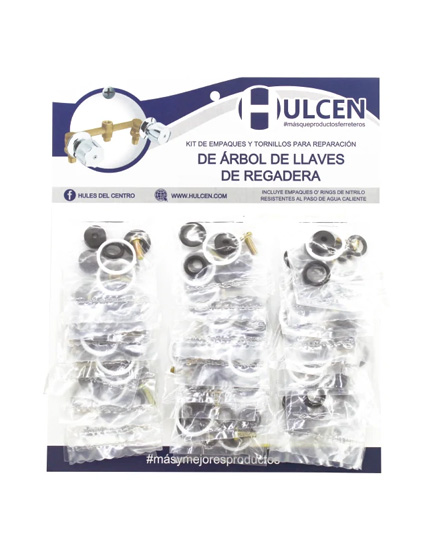 KIT DE EMPAQUES PARA INSTALACION DE REGADERA CON 30 PZAS