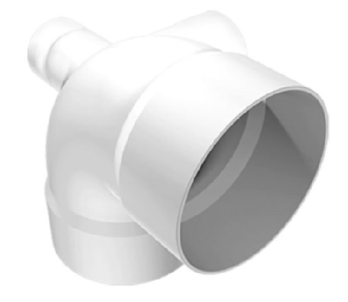 CODO PVC SALIDA TRASERA Y LATERAL A 2
