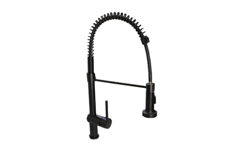 MEZCLADORA MONOMANDO P/FREGADERO FLEXIBLE NEGRO MATE   Modelo: MZM8114F