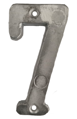 NUMERO DE ALUMINIO SATINADO 7