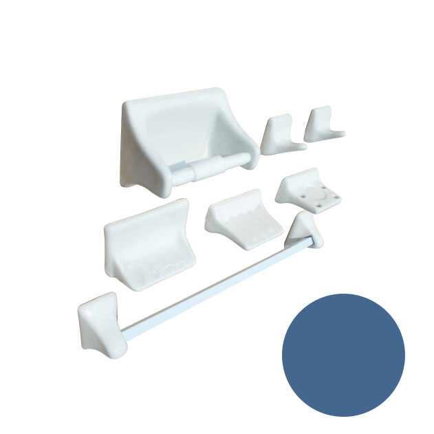 JUEGO DE ACCESORIOS DE CERAMICA AZUL COBALTO *AGOTAR EXISTENCIAS*